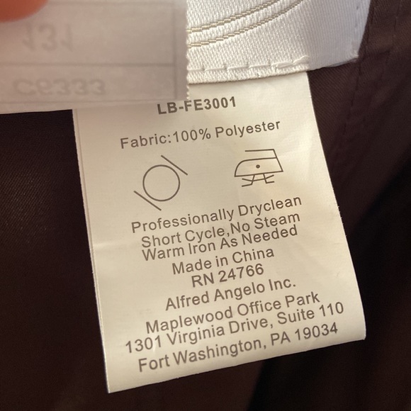 ALFRED ANGELO Espresso Satin Formal Dress - Picture 13 of 14